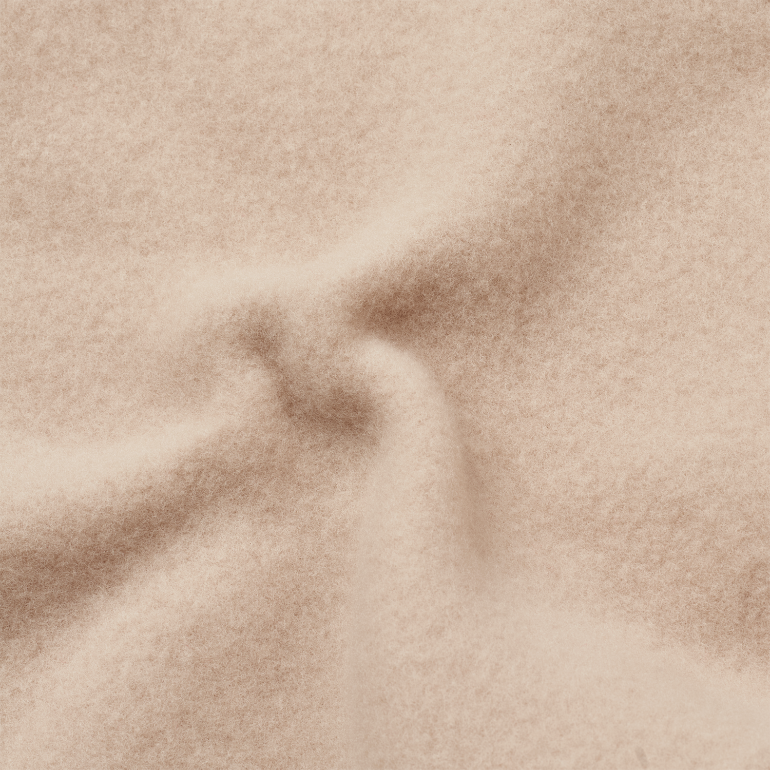 Vest i børstet uld - Nougat/Ocean