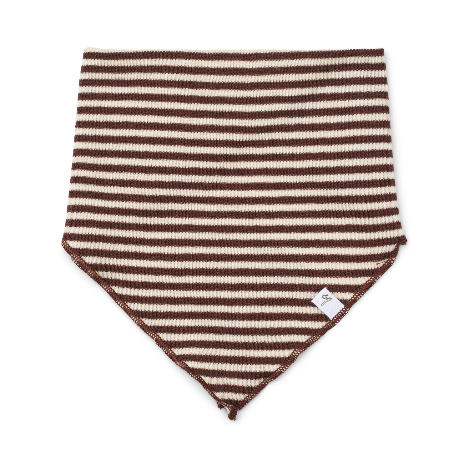 Bandana Bib –  Coffee Stripe - PÅ VEJ
