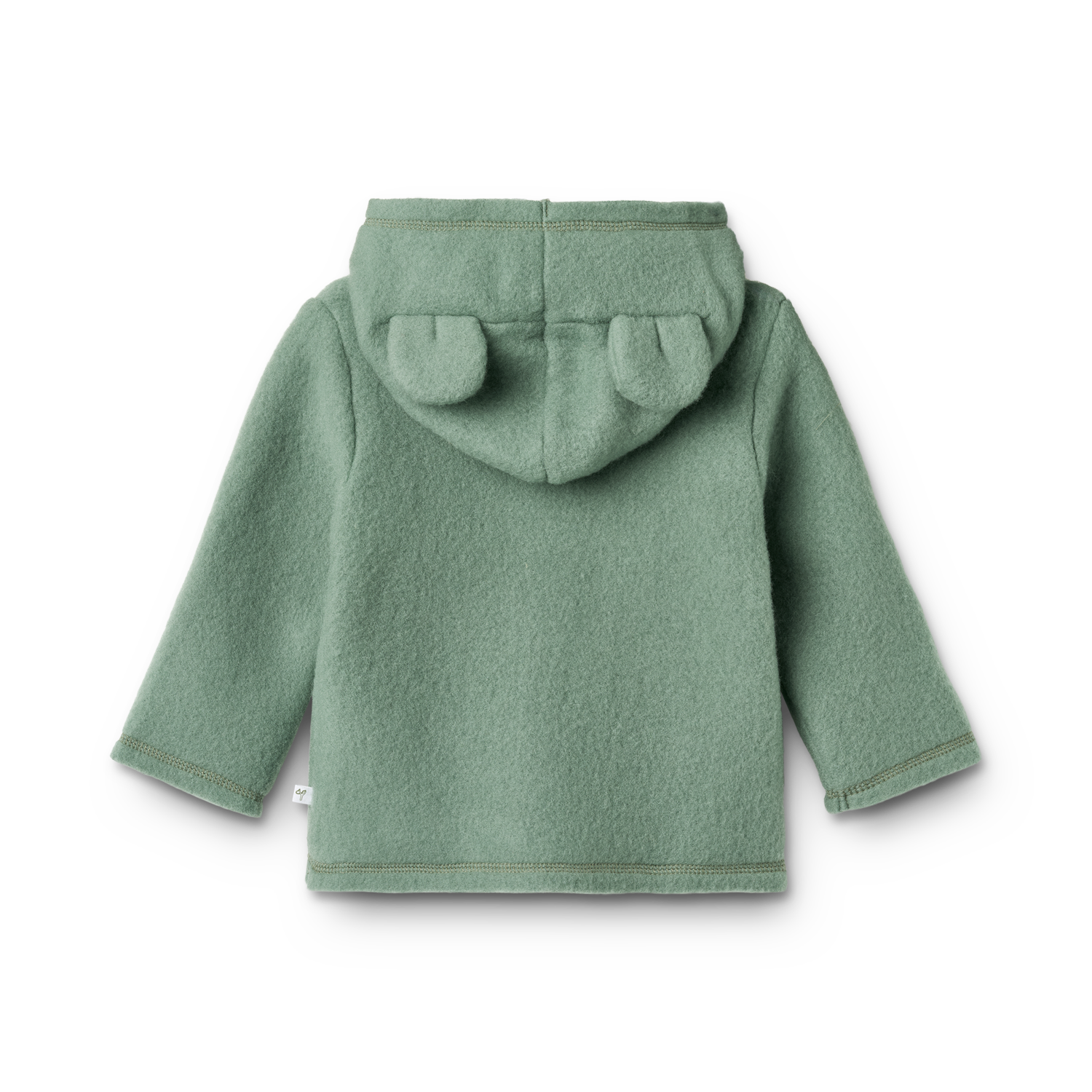 Bamsejakke i børstet uld - Agave