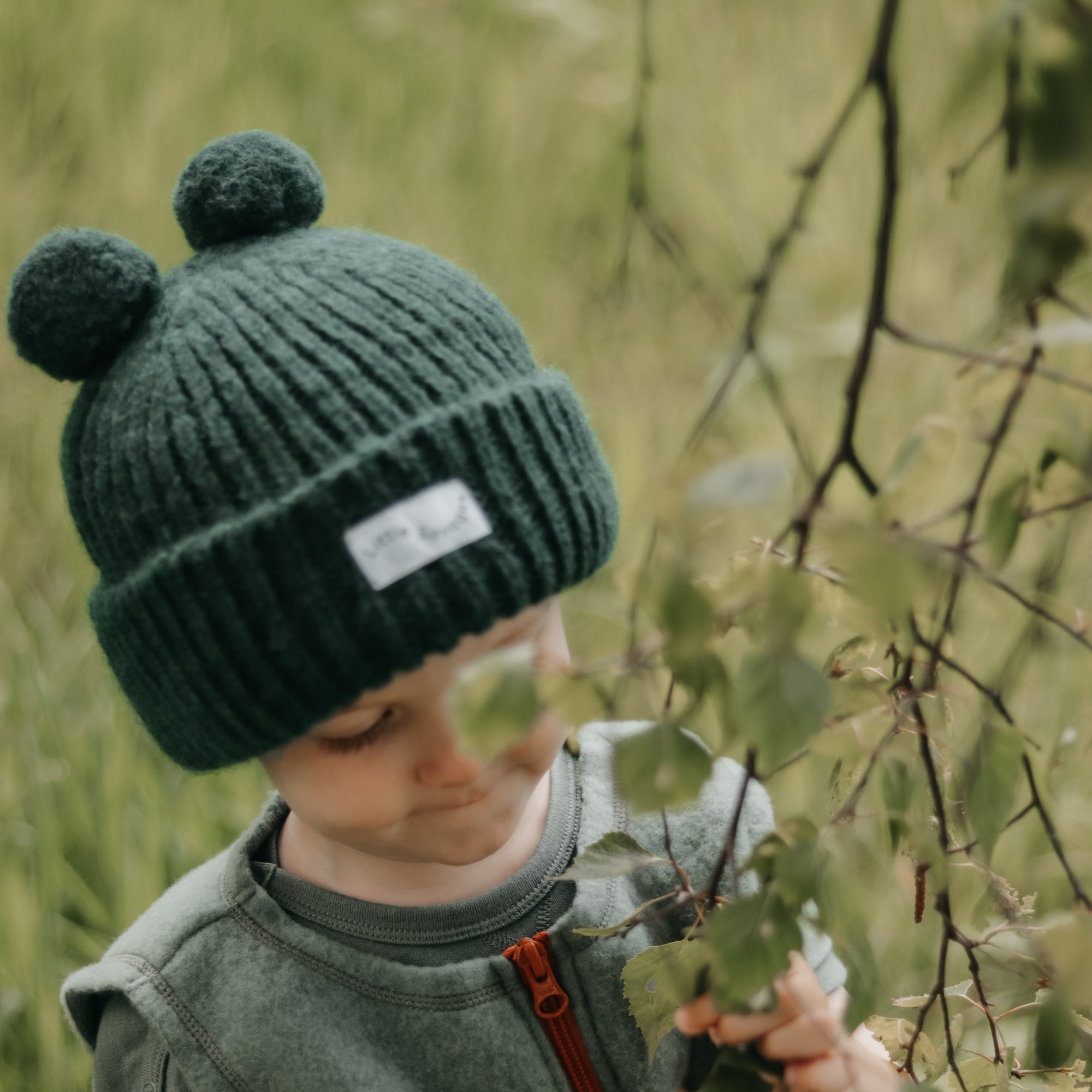 Alpaca hue m. pom pom - Green