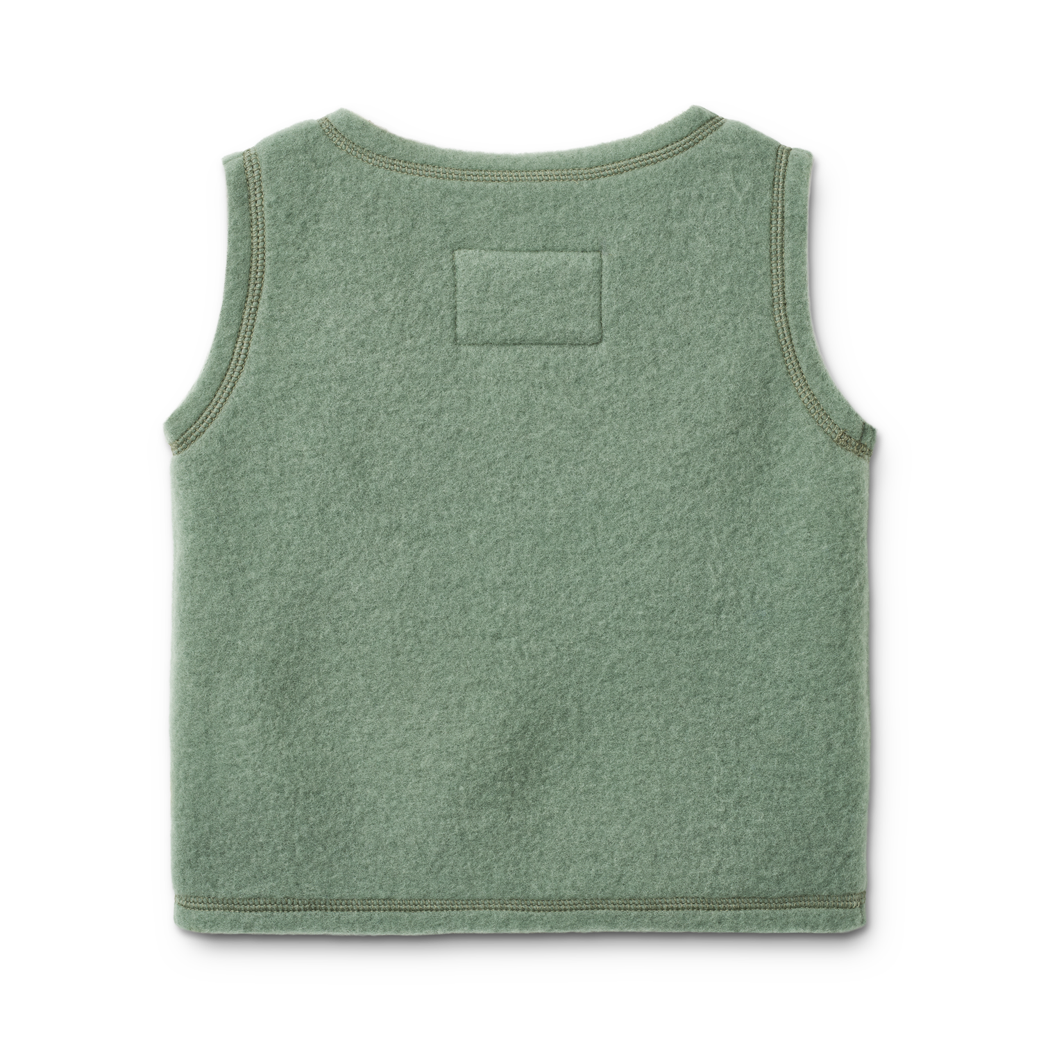 Vest i børstet uld - Agave