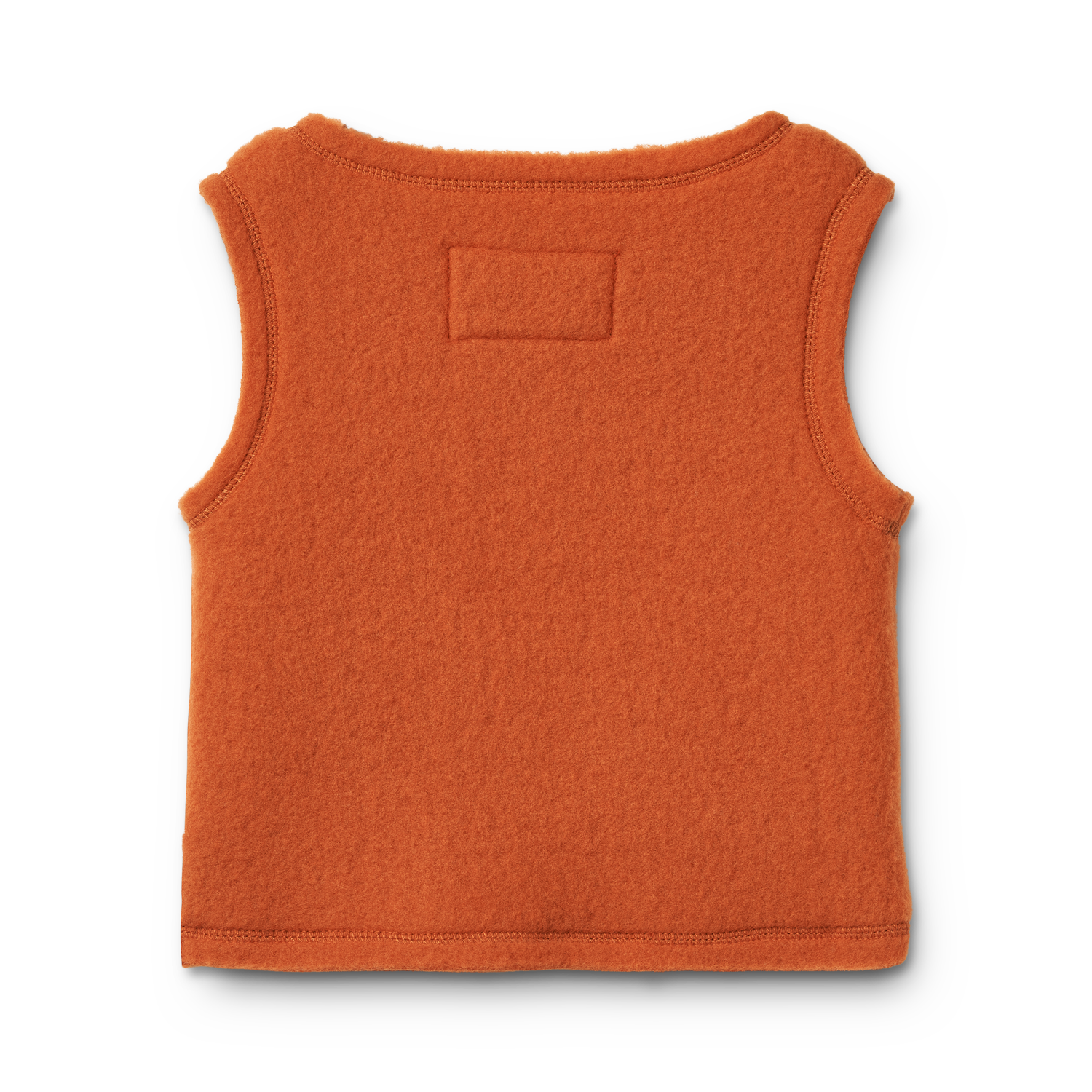 Vest i børstet uld - Rust