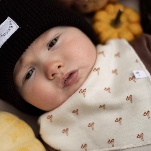 Bandana Bib i merinould - Sling Rust