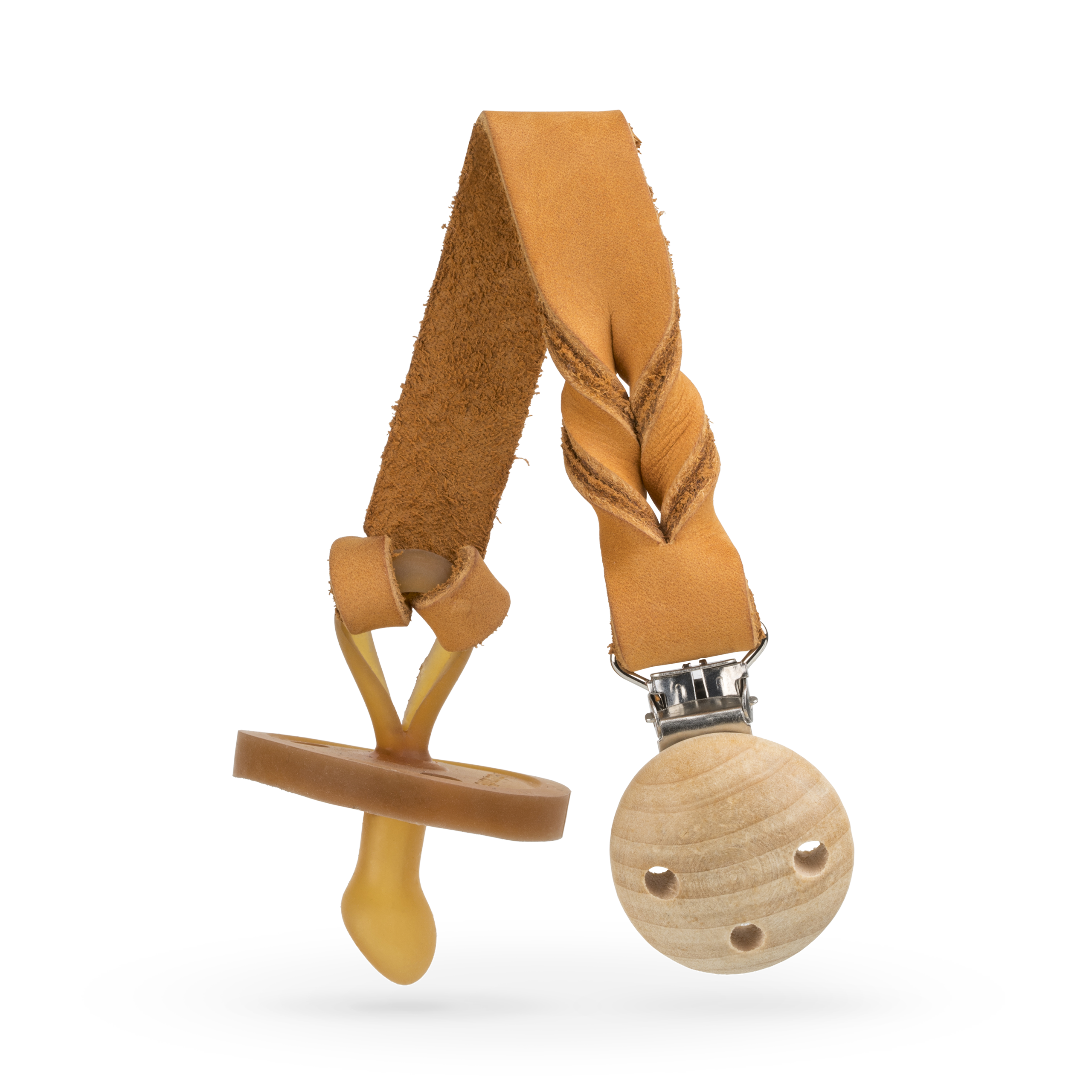 Lædersuttesnor - Lys Cognac