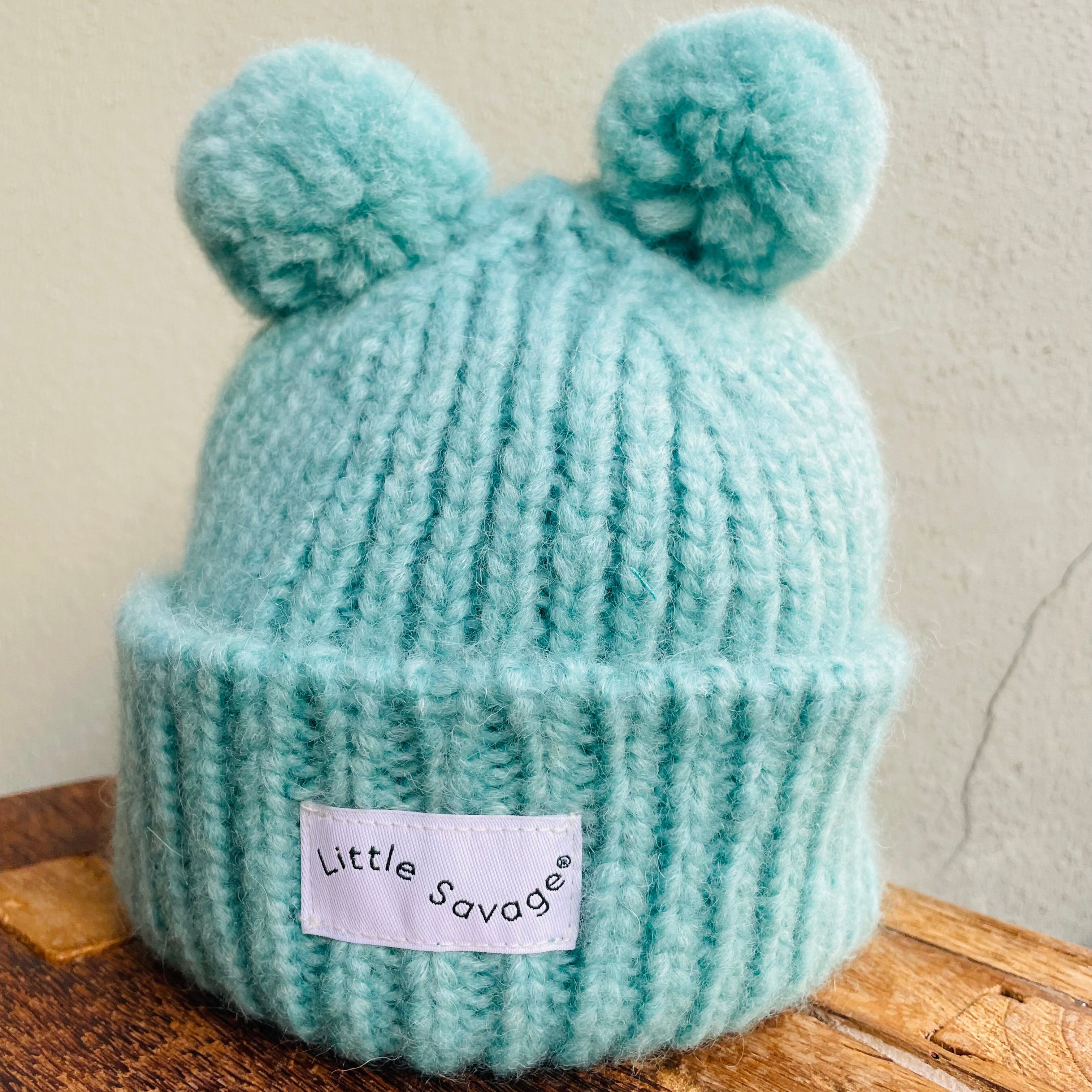 Alpaca hue m. pom pom - Mint