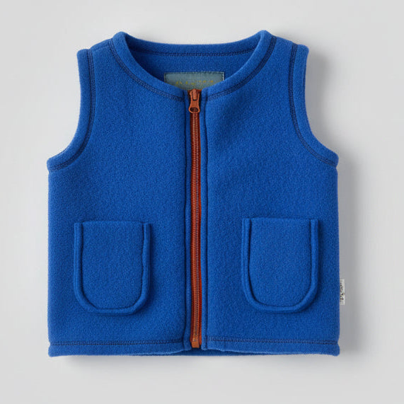 Vest i børstet uld - Ocean