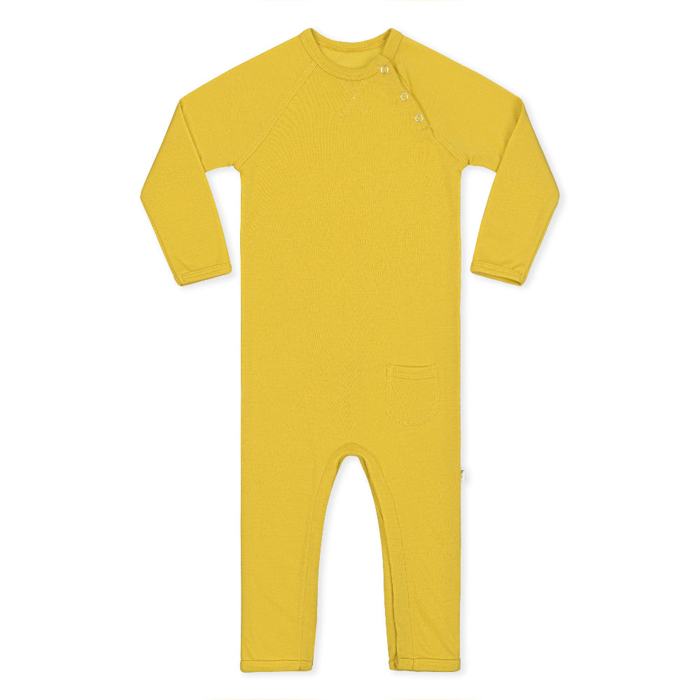 Heldragt med raglan - Mustard. Kommer snart
