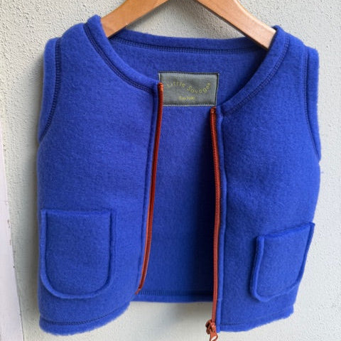 Vest i børstet uld - Ocean