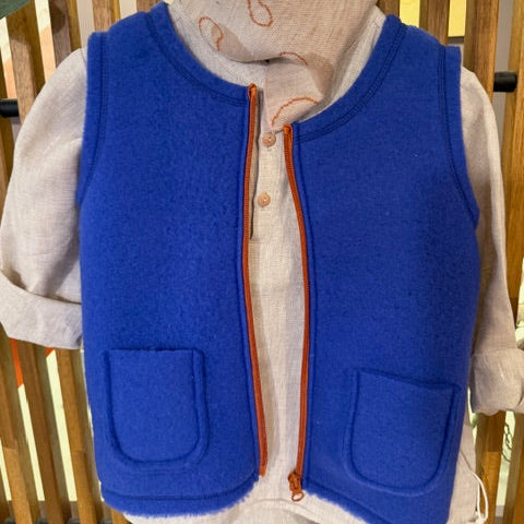 Vest i børstet uld - Ocean